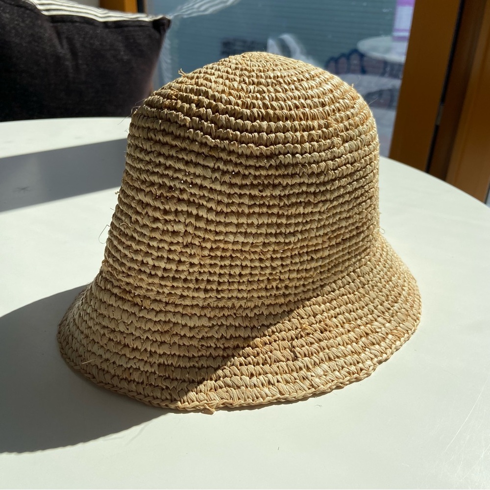 Aerie Straw Crochet Bucket Hat
